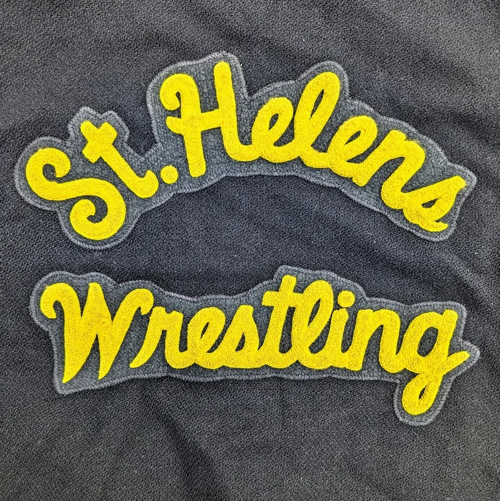 Vintage 1950s Varsity Wrestling Letterman Jacket St. Helens 42 Well Worn 50s VTG - Picture 4 of 7
